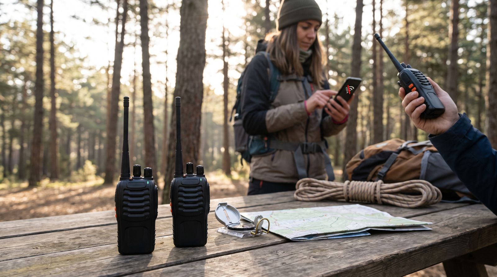 Por qué un walkie talkie gana al móvil cuando cae la red